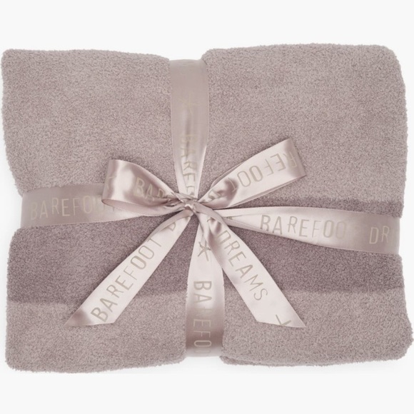 NWT Barefoot Dreams Color Block Beach Rock CozyChic Soft Blanket - Picture 1 of 3